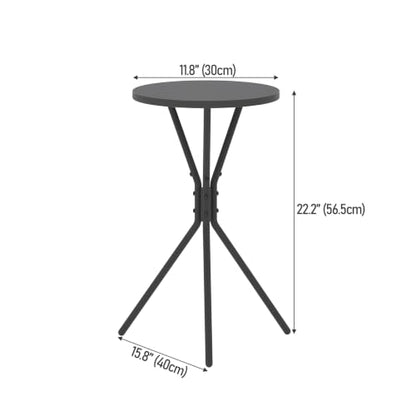 TUTOTAK Small Round End Table, Mini Side Table, Drink Table, Pedestal Table | for Small Spaces, Accent Nightstand, livingroom, Bedroom, Black TB01BK098 - color: Black, size: 1 Pack, style: Triangle