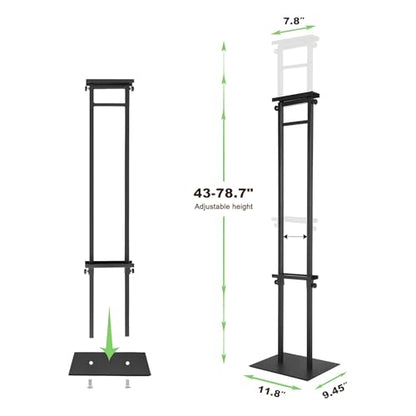 Black Pedestal Poster Sign Stand for Display, Adjustable Height Up to 80 Inchs, Heavy Duty Banner Double Sided Sign Holder for Board & Foam - style: 1