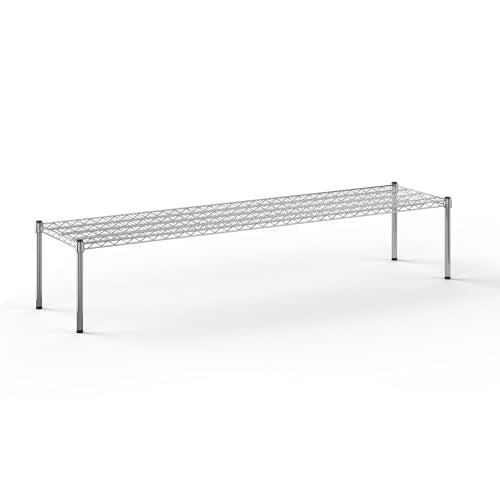 18" Deep x 72" Wide x 14" Height Wire Shelving Kit | 1-Tier | NSF Commercial Storage Rack Unit - size: 18" Deep x 72" Wide