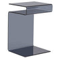 Glass Nightstand,Side Table,S-Shaped End Table for Living Room,Bedside Table for Bedroom (Grey) - color: Grey