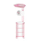 Pink Toilet Paper Holder Stand Tissue Holder for Bathroom Floor Standing Toilet Roll Dispenser Storage 4 Reserve Mega Rolls, Phone, Wipes - color: D-pink
