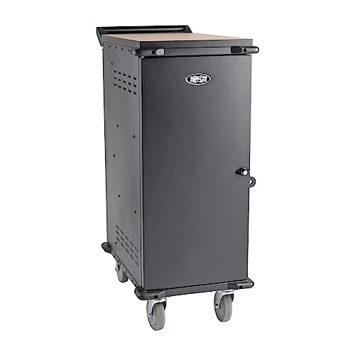 Tripp Lite 21-Port AC Mobile Charging Cart Storage Station for Chromebooks, iPads, Laptops, Tablets, Black (CSC21AC) - size: 21 AC Port, style: Cart