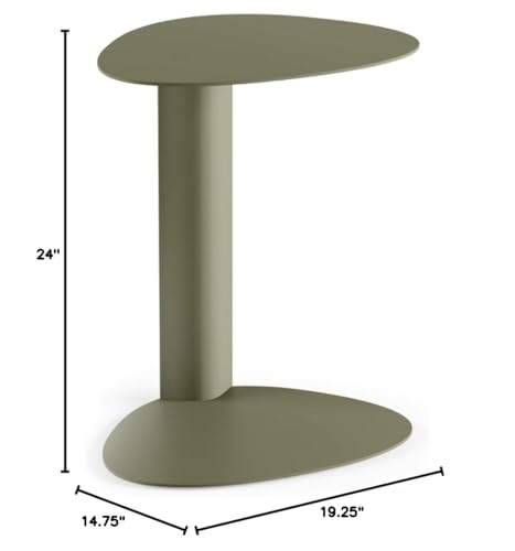 BDI Furniture Bink 1025-19.25'' Laptop Stand, Side Table, End Table, C Table for Sofa or Bedside, Moss - color: Green