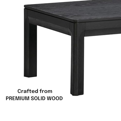 NTC Flow Modern Wooden Rectangle Coffee Table with Hidden Drawer – Waterproof & Heat Resistant, Burnt Black - color: Burnt Black, size: 47 Inch, style: Coffee Table