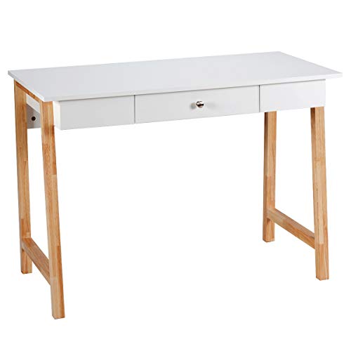 Tangkula Computer Desk with Storage Drawers, Makeup Vanity Table, Writing Study Desk for Home Office, Dressing Table