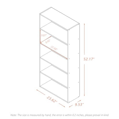 NELYE Basic Open Shelf Bookcase - 5-Tier Wooden Cube Storage Shelves Split Bookshelf, White - color: White, size: 5-Tier