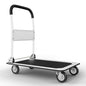Heavy Duty Foldable Push Cart Dolly | 330 lbs. Capacity | Upgraded Collapsible Hand Truck Folding Platform with Swivel Wheels | Flat Bed Moving Wagon | Space Saving Push Handle (White) - color: White, 330 Lbs. Capacity