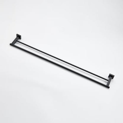 Miyili Matte Black Double Bath Towel Bar 36-Inch Stainless Steel Hand Towel Rack for Bathroom Wall Mount, A02B90B - color: Matte Black, size: 36-Inch