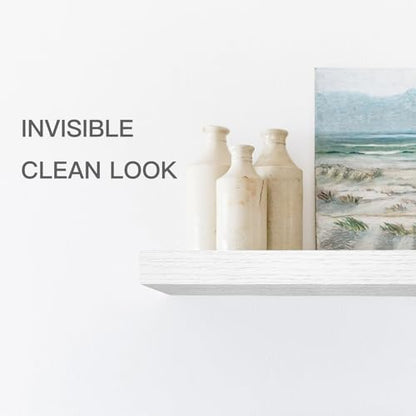 QEEIG Floating Shelf for Wall Bathroom Shelves Bedroom Kitchen Living Room Farmhouse Small Book Shelf 16 inch Set of 1, White (015-W1) - color: C. White, size: 15.7" x 6.7"