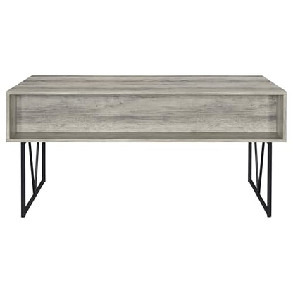 Coaster Home Furnishings Analiese Rustic 63-Inch 4-Drawer Home Office Computer Writing Desk Study Table with Storage Engineered Eco-Friendly Wood Look Laminate Sturdy Steel Grey Driftwood 801999 - color: Grey