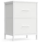 SONGMICS BELLAH Collection - Night Stand with 2 Drawers, Bedside Table, Side End Table, Nightstand for Bedroom, Modern, Cloud White and Snow White ULGS312W01S - color: Cloud White + Snow White, size: 1 Pack