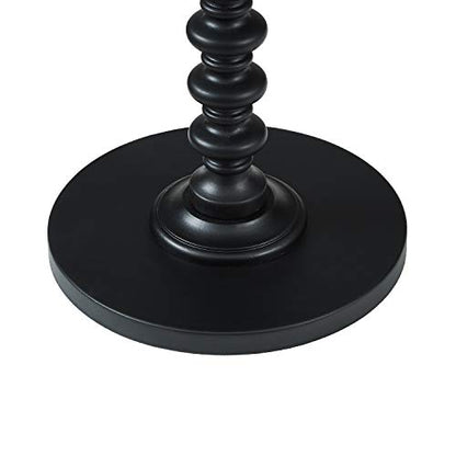 Powell Furniture Round Spindle Table, Black 17 x 22.25 x 17 - color: Black