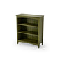 Camaflexi Shaker Style 3 Shelf Bookcase/Solid Wood / 36" High/Adjustable Shelving/Closed Back/Display Bookshelf for Living Room, Bedroom, Home and Office, Olive Grove Green - color: Olive Grove Green, size: 36"
