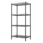 4-Tier Wire Shelf Metal Rack, Narrow Wire Shelving Unit, Small Wire Shelf | 17.3"Wx11.4"Dx44.3"H,Height Adjustable Storage Pantry Shelves with Lockable Wheels for Kitchen Office,Bathroom Small Spaces - color: 4-tier Black-17.3"x11.4" X44.3"(wxdxh)