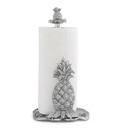 Arthur Court Pineapple Paper Towel Holder Decorative Aluminum Metal 14.5 Inch for Kitchen Countertop - size: Pineapple