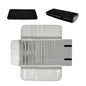Velvet Travel Jewelry Case Roll Bag Organizer for Necklace Bracelet Earrings Ring (Black) (grey and black) - color: Grey and Black