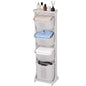 GCCSJ 4-Tier Rolling Laundry Hamper Sorter with Wheels, 95L Capacity & Removable Mesh Baskets, Foldable Storage Organizer Cart for Bedroom, Bathroom, Laundry Room (17.32"x13.1"x54.72")