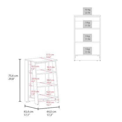 Freestanding Bathroom Shelf with Open Storage, Black