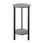 Convenience Concepts Graystone 2 Tier Tall Plant Stand 31" - Industrial Stand for Plants, Vases, and Antiques, Urban Modern Design for the Living Room, Hallway, Entryway, Weathered Gray/Black - color: Weathered Gray/Black