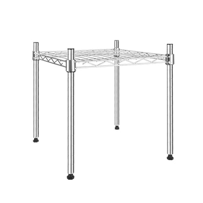 Simple Deluxe 1-Tier Shelving Unit, 15" W x 13.8" D x 15" H Wire Metal Stackable Storage, Chrome - size: 1-Tier, 15"W x 13.8"D x 15"H, style: 1 Pack