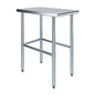 30 in. x 18 in. Open Base Stainless Steel Work Table | Residential & Commercial | Food Prep | Heavy Duty Utility Work Station | NSF - size: 18 in. Length x 30 in. Width