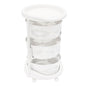 3-Tier Adjustable Kitchen Storage Rack,3 Layer Rotating Vegetable Organizer with Lockable Casters,Multi-Layers Rotatable Baskets for Kitchen Bathroom Living Room,White - size: 3-Tier