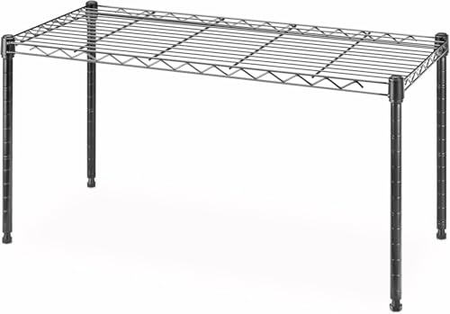 Whitmor 1 Tier Shelving Units, Wire Rack Storage Organizer, 30" L x 14" W x 15" H, Black - color: Black, size: 1-TIER,30"L x 14"W x 15"H