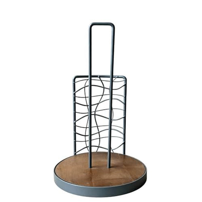 Farmhouse Paper Towel Holder Countertop, 11.6" Pre-Assembled Kitchen Rack for Easy Tear