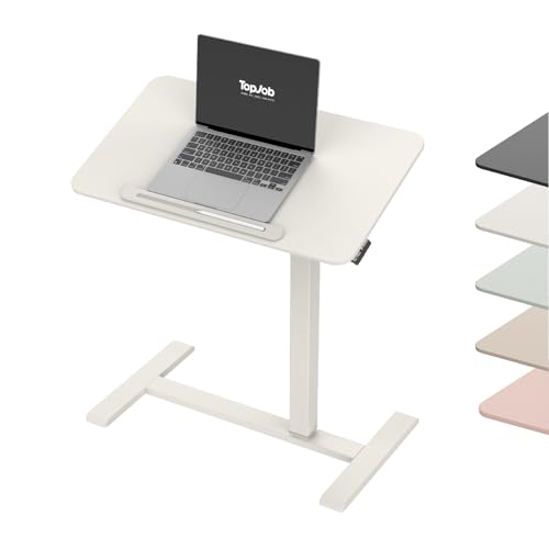 TopJob AnyDesk Nest Pro Sit Standing Desk, Portable Folding Stand Desk with Hidden Wheels, Computer Workstations, Home Use, Couch Side Table, Bedside Table, Kitchen Prep Table, Cordless (Mist) - color: Mist