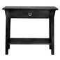 Leick Home Mission Console Table, Solid Wood, 1 Storage Drawer, Bottom Display Shelf, Narrow Depth, Easy-Assembly, For Living Room/Hallway, Slate Black, 30 in L x 10 in W x 28 in H, 9057-SL - color: Black