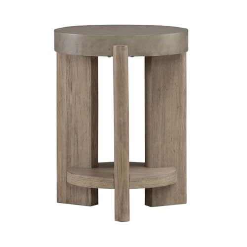 Liberty Furniture Affinity Chairside Table for Living Room - Dusty Taupe Faux Concrete Tops - size: Chairside Table