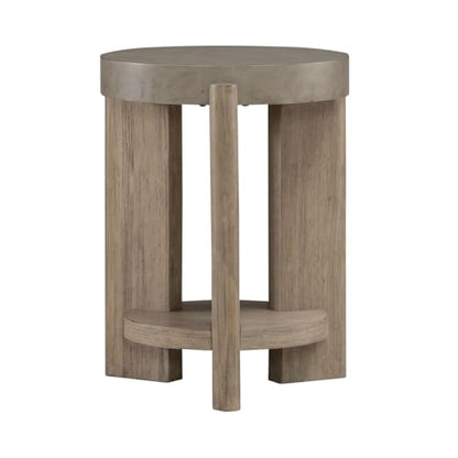 Liberty Furniture Affinity Chairside Table for Living Room - Dusty Taupe Faux Concrete Tops - size: Chairside Table