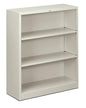 HON Metal Bookcase, 3 Shelves, 34-1/2 W by 12-5/8 D by 41 H, Light Gray - color: Light Gray, size: 3 Shelves