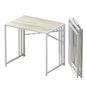 Lutown-Teen Small Folding Desk 32 inch, No Assembly Required Small Office Desk, Writing Gaming Computer Camping Desk, Beige - color: Beige, size: 32 Inch