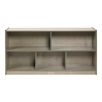 ECR4Kids 5-Compartment Mobile Storage Cabinet, Toddler, Classroom Furniture, Grey Wash - color: Grey Wash