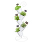 Esterno Hanging Flower Pot Tiered Stand (White), Metal Outdoor Stacking Planter - color: White