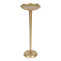 Kate and Laurel Alessia Modern Decorative Metal Drink Table; 8 x 8 x 22; Gold; Stunning Cast Aluminum Pedestal Plant Stand with Rough Texture and Deckled Edge - color: Gold