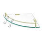 KES Glass Corner Shelf Bathroom Shelf Tempered Glass with Rail SUS 304 Stainless Steel Floating Wall Mount Bracket Brushed Gold, BGS2101A-BZ - color: Brushed Gold