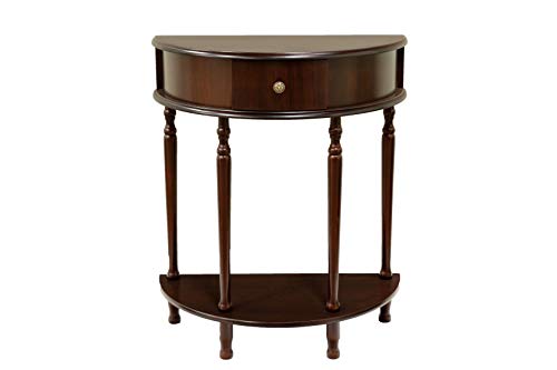 Frenchi Furniture Table, Espresso, 11.6 in x 23.7 in x 28 in