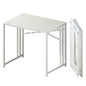 Lutown-Teen Small Folding Desk 32 inch, No Assembly Required Small Office Desk, Writing Gaming Computer Camping Desk, White - color: White, size: 32 Inch
