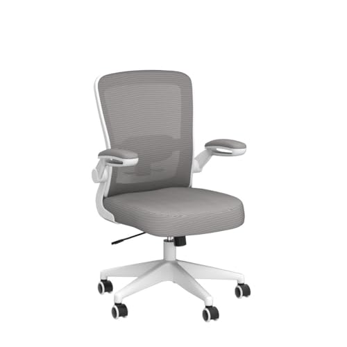 FelixKing Office Chair, Ergonomic Desk Chair Breathable Mesh Chairs Adjustable High Back Lumbar Support Flip-up Armrests, Executive Rolling Swivel Comfy Computer Chairs Home Office Gray - color: Grey