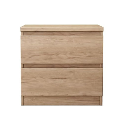 Nightstand with Drawers, Bedside Table with Drawers, Sofa Side Table Storage Cabinet, Night Stand for Bedroom Living Room (1, 2 Drawers Nature, 19.7" W×15.6" D×18.9" H) - color: 2 Drawers Nature