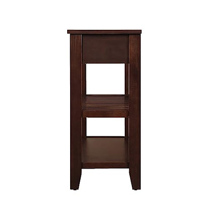 Knocbel Entryway Console Table with 2 Storage Drawers and 2 Lower Shelves, Entrance Hallway Foyer Behind Sofa Couch Table, Easy Assembly (Dark Coffee) - color: Dark Coffee