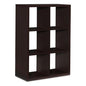 Riverbay Furniture 44" H Transitional Wood Storage Cabinet with 6 Inner Cube Areas, Some Assembly Required, in Espresso Finish - size: 6 Cubby