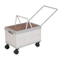 Foldable Rolling Cart, 55L Portable Organizer C-Art with 4 Wheels, 20.5x14.2x11.4in Freestanding Foldable Organizer Rolling Cart with Handles, Practical Top Cover, Grooves (Grey) - color: Gray