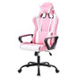 PayLessHere Ergonomic Racing Desk Chair Gaming Chair Computer Chair with Armrests 360° Swivel & Caster Pu Desk Task Chair Executive Headrest Lumbar Support for Back Pain Women Men and Adults,Pink - color: Pink