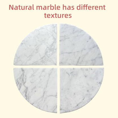 9'' Natural Marble Corner Shower Shelf for Bathroom, Marble Corner Shelves for Bath Wall Mounted Both Side Polished (9"X9"X 5/8" Carrara White)