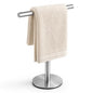 Bath Hand Towel Holder Standing, 13 Inch T-Shape Towel Bar Rack Stand, SUS304 Stainless Steel Brushed Finish,Tower Bar for Bathroom Kitchen Vanity Countertop - color: Silver