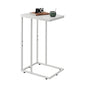 WLIVE Side Table, C Shaped End Table for Couch, Sofa and Bed, Large Desktop C Table for Living Room, Bedroom, Creamy White - color: White