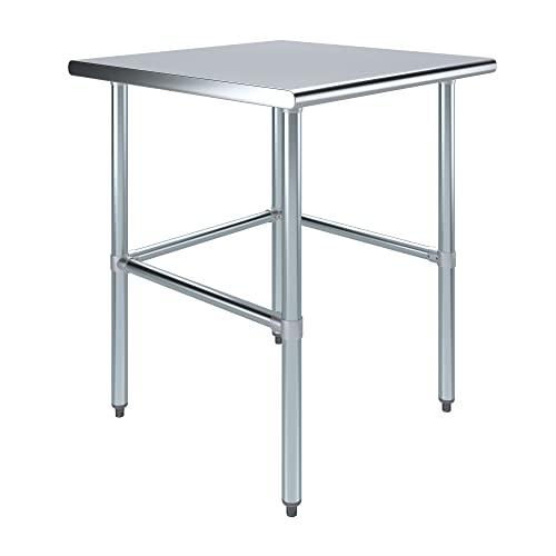30 in. x 30 in. Open Base Stainless Steel Work Table | Residential & Commercial | Food Prep | Heavy Duty Utility Work Station | NSF - size: 30 in. Length x 30 in. Width